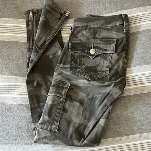 True Religion camo skinny jeans